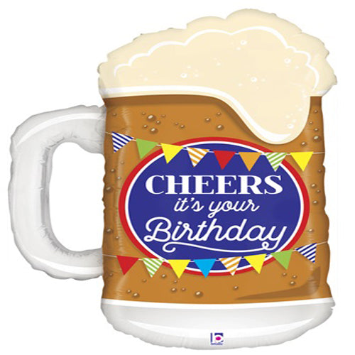 Party Balloons Cheers Birthday Beer  Single Pack its your Birthday