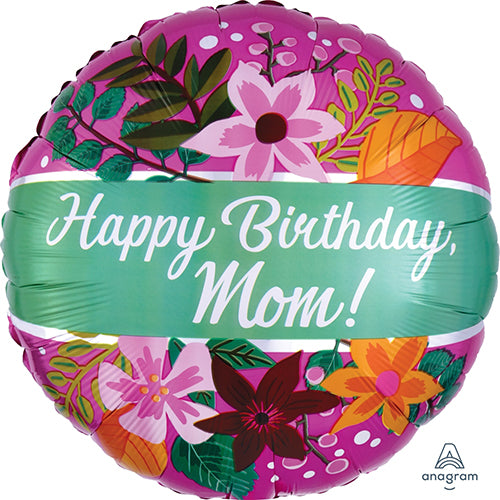 Party Balloon S60 18Ci Hx Happy Birthday Mom Bouquet