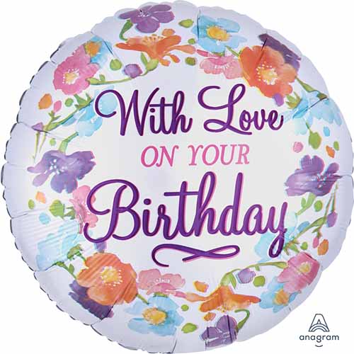 Party Balloons 18CI HX With Love On Your Birthday S40
