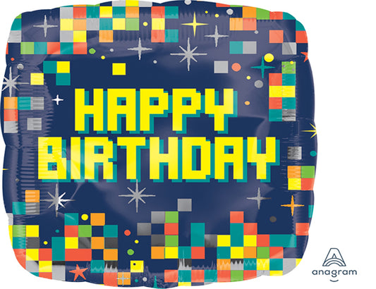   Party Balloon 18Sqi Hx Birthday Pixels