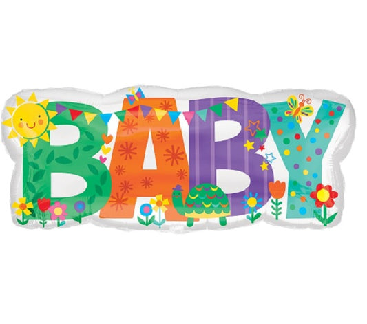 Party Balloon P30 Large Shape Baby Banner Cute Icons