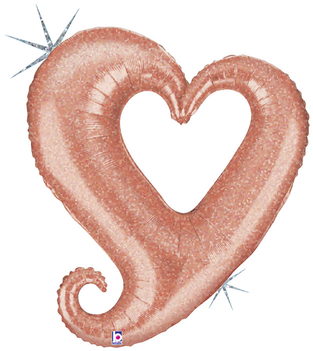 Valentine Day Chain Heart 37" Foil Balloon 