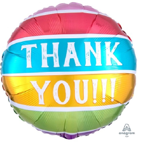 HEARTFELT MESSAGE - THANK YOU ROUND FOIL BALLOON   18" 