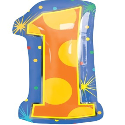 Party Balloons Number (1 )Confetti Dots 21"