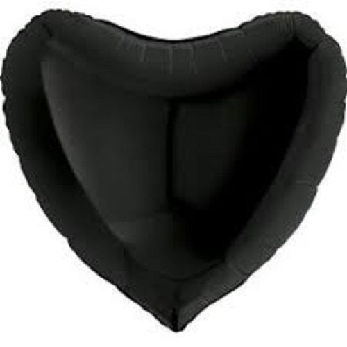 Party Balloon 39" Black Heart Foil Balloon 