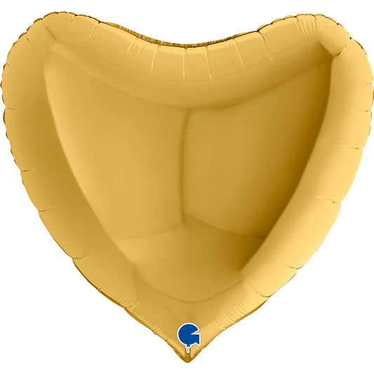 36" Gold Heart Foil Balloon