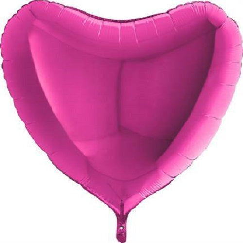 Party Balloon 36" Magenta Heart Foil Balloon 