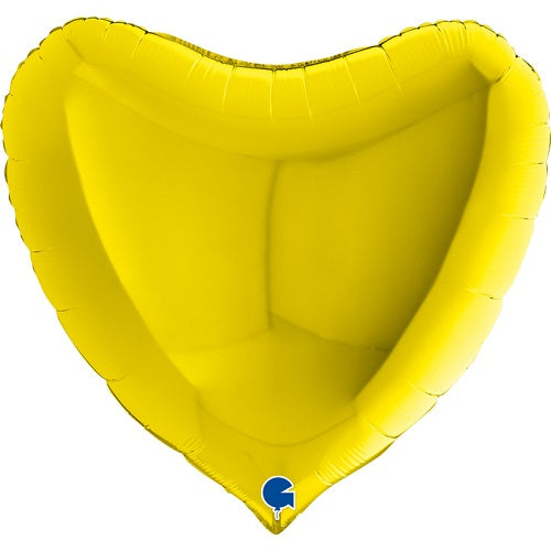 Party Balloon 36" Yellow Heart Foil Balloon 