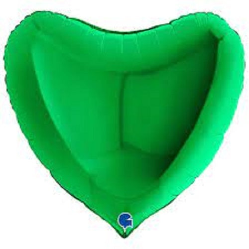 Party Balloon 36" Green Heart Foil Balloon 