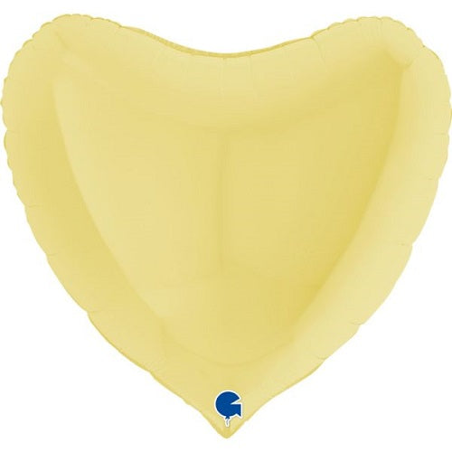 Party Balloon 36" Matte Yellow Heart Foil Balloon 