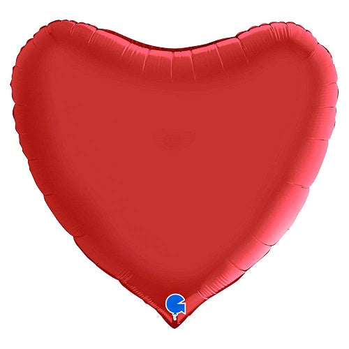 Party Balloon 36" Satin Rubin Red Foil Balloon 
