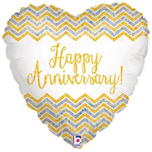 Balloons Party Celebrate Anniversary Chevron Balloon