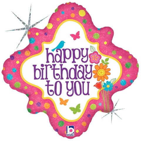 Party Balloon Fresh Flower Birthday Foil Balloon 18" 