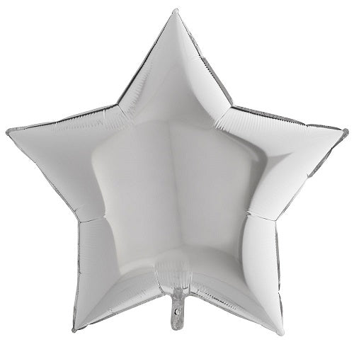 Party Balloon 36" Silver Star Foil Balloon 