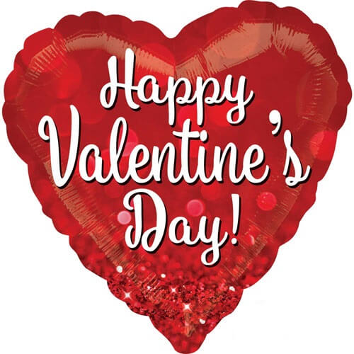 Party Balloons 18" Valentine Sparkle Balloon S40
