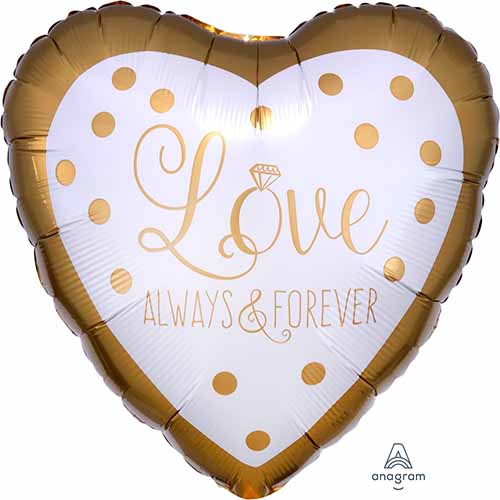 Party Balloons 18" HX Sparkling Gold Wedding S40
