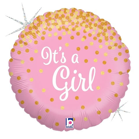 Party Balloon Glittering It's A Girl Foil Balloon