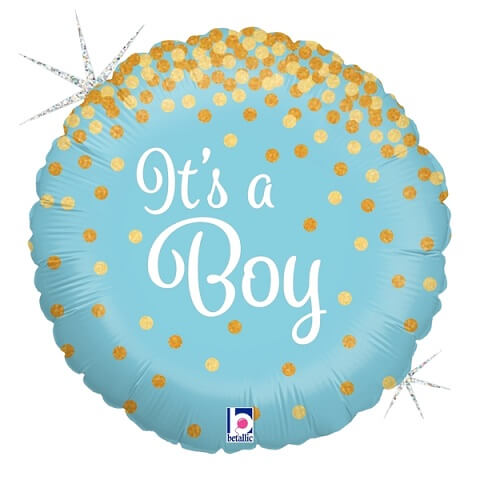 Party Balloon Glittering It's A Boy Foil Balloon