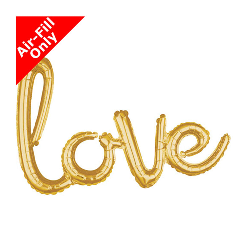  LOVE SHAPE SMALL LETTER GOLD FOIL BALLOON 