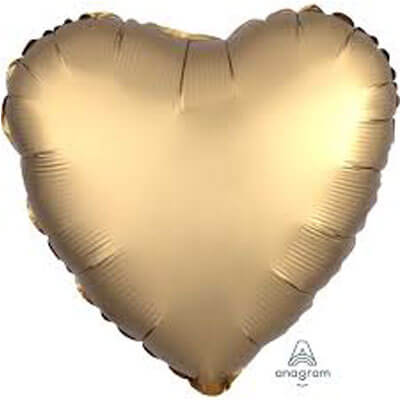 Party Balloon Heart Shape Satin Luxe Gold Foil Balloon S18