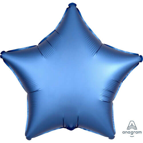 Party Balloon Star Shape Blue Satin Luxe Azure Foil Balloon S18