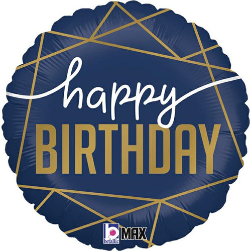 Happy Birthday Blue 18" Foil Balloon 