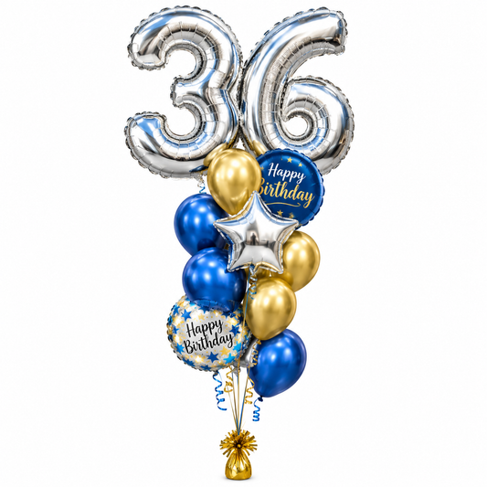 36th Birthday Balloons Bouquet