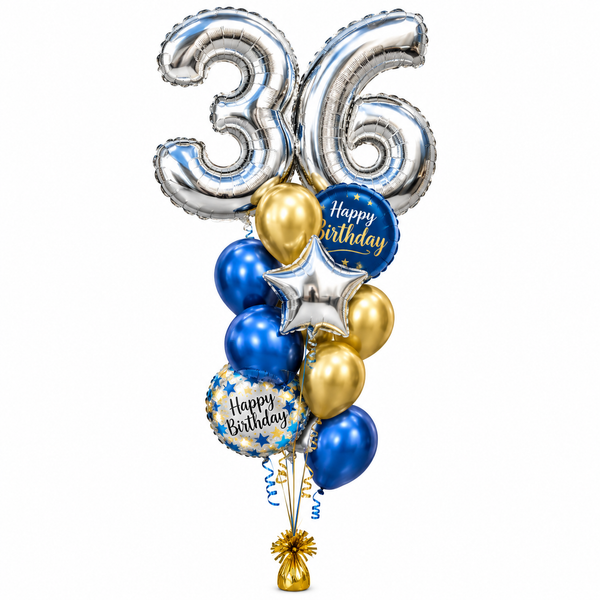 36th Birthday Balloons Bouquet