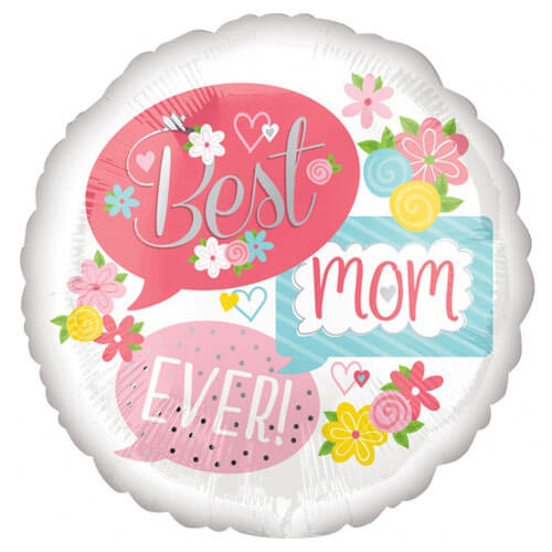 Party Balloon 18" Best Mom Ever Bubbles Balloon S40