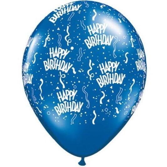 Party Balloon 11" Birthday A Round Sapphire Blue Latex Balloon-50CT