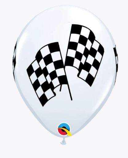 Party  Balloon 11" Racing Flags 11" Latex Balloon-50CT