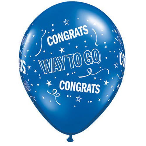Party Balloon Way To Go Congrats Assorted Latex Balloon