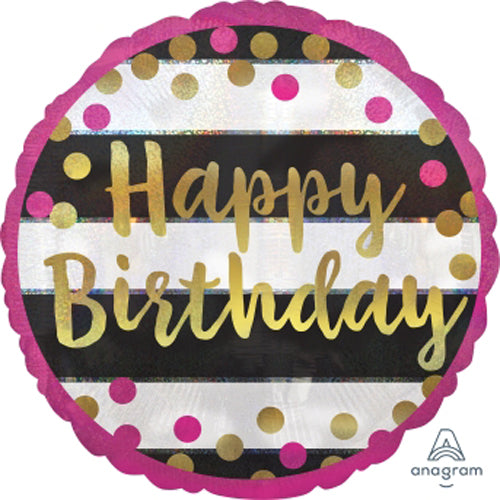 Party Balloon  Happy Birthday Pink 18" Foil Balloon 