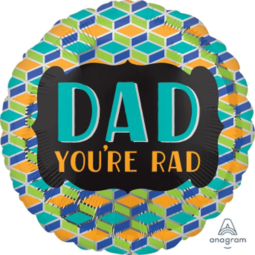 Party Balloon 18" Dad You're Rad Foil Balloon S40