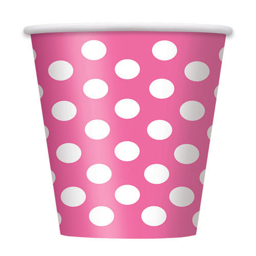 Party Balloon Hot Pink Dots 12Oz Cups