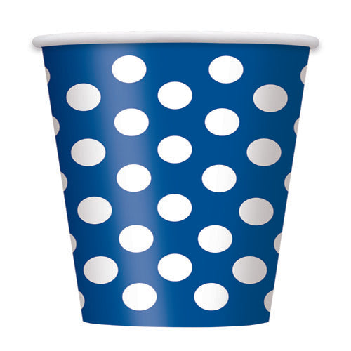 Party Balloons Royal Blue Dots Cups 