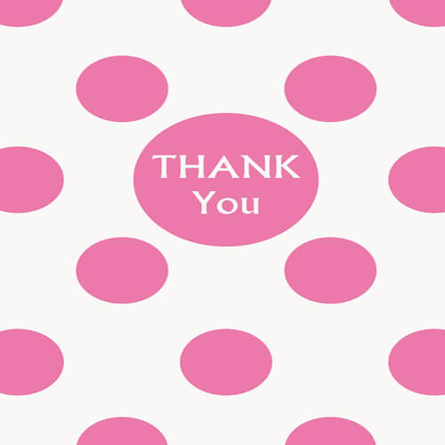 Party Balloon Hot Pink Thank You Dots 