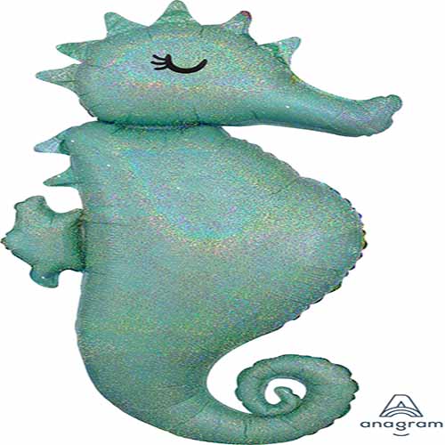 LRG Shape HOLO MERMAID WISHES SEAHRSE