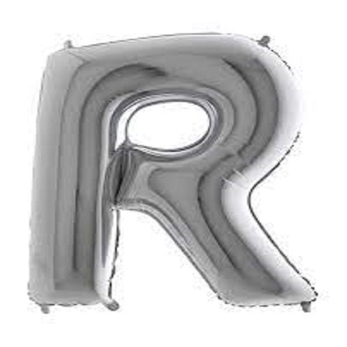 40" Silver Letter (R)  Foil Balloon 