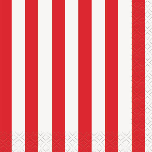 Party Balloons Red Strip Napkins 