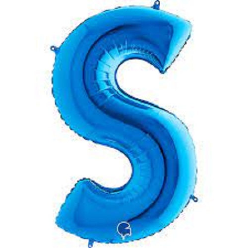 40" Blue Letter (S) Foil Balloon 
