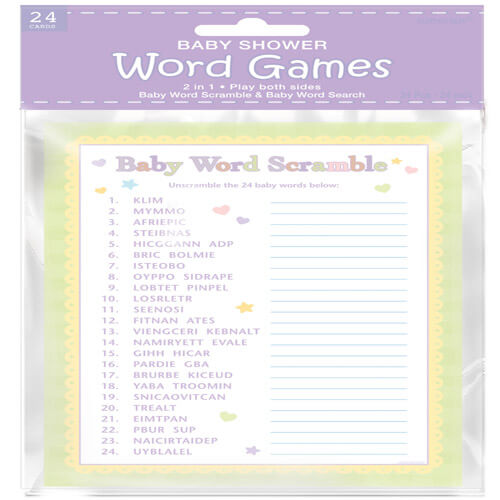 Party Balloons Word Party Game Baby Shower