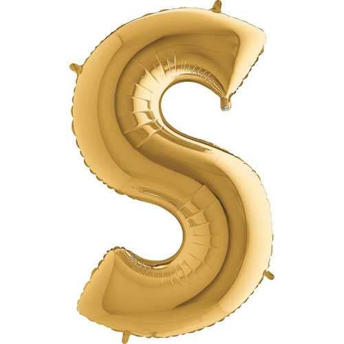 40" Gold Letter (S) Foil Balloon 