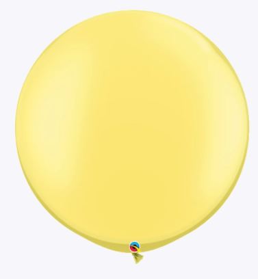 Party Balloon 3FT Pearl Lemon Chiffon Latex Balloons -2CT