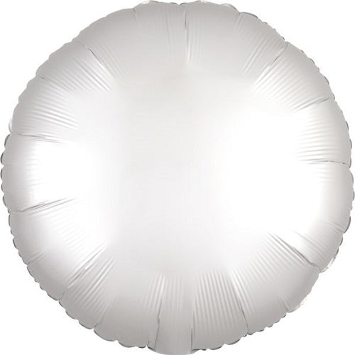 Party Balloon Satin White Round Shape 18" Foil Balloon 