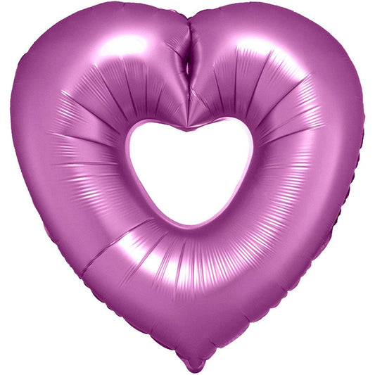 LARGE SHAPE FLAMINGO OPEN HEART FOIL BALLOON 