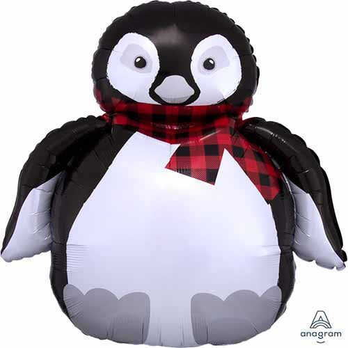 Party Balloon Lrg Shape Xl Cozy Holiday Penguin P30