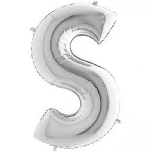 40" Silver Letter (S) Foil Balloon 