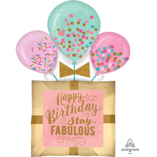 Party Balloons Large Shape  Fabulous Birthday Gift 32" 