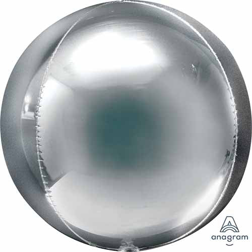 Jumbo Silver ORBZ 21" Foil Balloon